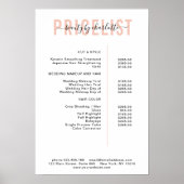 Moderne Poster prijslijst (Voorkant)