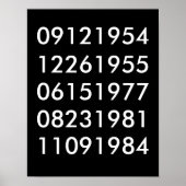 Moderne Poster speciale data (Voorkant)