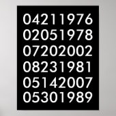 Moderne Poster speciale data (Voorkant)