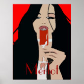 Moderne Poster van wijn, Merlot (Voorkant)