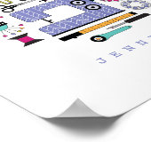 Moderne Poster voor naaibenodigdheden en gereedsch (Hoek)