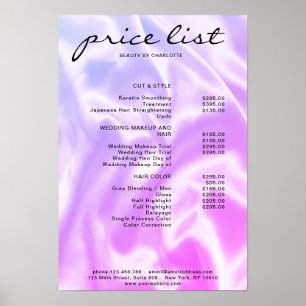 Moderne Poster voor prijslijst voor legant