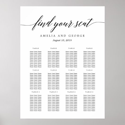 Moderne Poster voor scriptvolgorde (Voorkant)