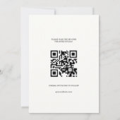 Moderne Postzegel Huwelijksfoto QR-code Save The Date (Achterkant)