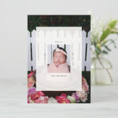 Moderne Postzegelfoto Geboorte Baby Aankondiging (Staand voorkant)