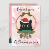 Moderne poten en Spint kerstuitnodiging Kaart (Voorkant / Achterkant)