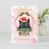 Moderne poten en Spint kerstuitnodiging Kaart (Staand voorkant)