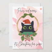 Moderne poten en Spint kerstuitnodiging Kaart (Voorkant)