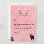 Moderne poten en Spint kerstuitnodiging Kaart (Achterkant)