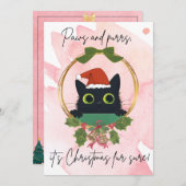 Moderne poten en Spint kerstuitnodiging Kaart (Voorkant / Achterkant)