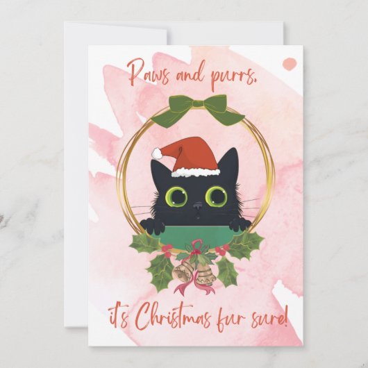 Moderne poten en Spint kerstuitnodiging Kaart (Voorkant)