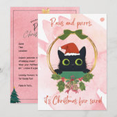 Moderne poten en Spint kerstuitnodiging Kaart (Voorkant / Achterkant)