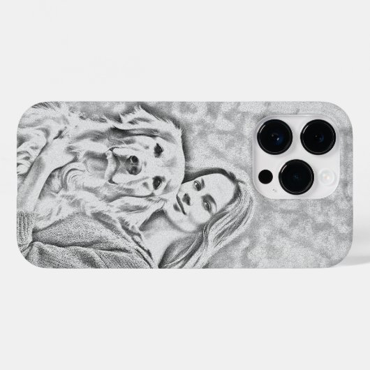 Moderne potlood Drawin Dog MOM Hondenliefhebber iP Case-Mate iPhone Case (Achterkant (horizontaal))