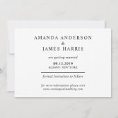 Moderne potlood gebruikt op foto sparen de datum save the date (Achterkant)