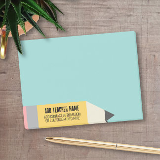 Moderne Potlood met Leraar en Klasinformatie Post-it® Notes