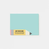 Moderne Potlood met Leraar en Klasinformatie Post-it® Notes (Voorkant)