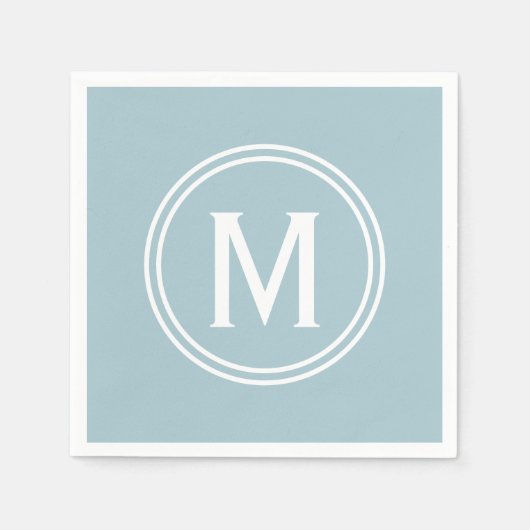 Moderne Powder Blue Custom Round-model Servet (Voorkant)