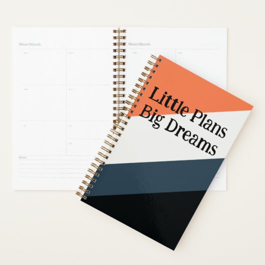 Moderne Power Planner – Oranje, Navy & Grijs Thema (Display)