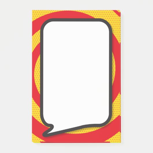 Moderne Praatballon voor Strips Post-it® Notes (Voorkant)