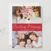 moderne, prachtige kerstcadeaufotokaart bedankkaart (Voorkant)