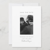Moderne, prachtige, unieke, minimale foto save the date (Voorkant)