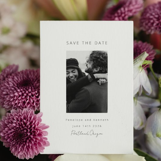 Moderne, prachtige, unieke, minimale foto save the date