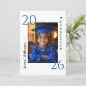 Moderne Pre-K 2-Foto Afstudeerfeest Aankondiging (Staand voorkant)