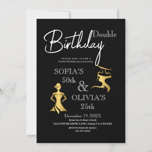 Moderne Premium Chic Verjaardag Elke Leeftijd Zwar Kaart (Voorkant)