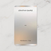 Moderne Premium Zijdepapier Glamour Zilver Luxe Visitekaartje (Voorkant)