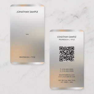 Moderne Premium Zijdepapier Glamour Zilver Luxe Visitekaartje