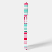 Moderne Preppy Cyaan Magenta Gepersonaliseerde Naa Case-Mate iPhone Case (Achterkant / Rechts)