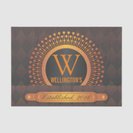 Moderne Preppy Gepersonaliseerde Monogram Familien Tissuepapier