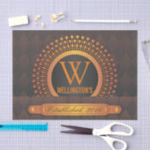 Moderne Preppy Gepersonaliseerde Monogram Familien Tissuepapier (Craft)