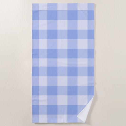 Moderne Preppy Gingham Strandlaken (Voorkant)