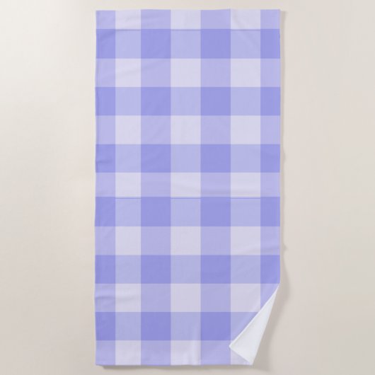 Moderne Preppy Gingham Strandlaken (Voorkant)