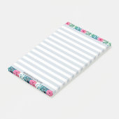 Moderne Preppy Palm Beach Hibiscus Aangepaste Rege Post-it® Notes (Schuin)