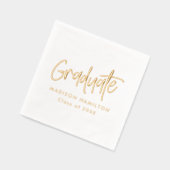 Moderne Preppy Script Afstudeerfeest Folie Servetten (Links)