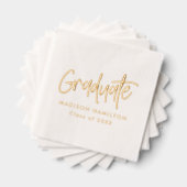 Moderne Preppy Script Afstudeerfeest Folie Servetten (Insitu (Gestapeld))