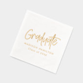Moderne Preppy Script Graduation Party Folie Servetten (Links)