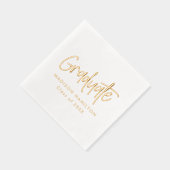 Moderne Preppy Script Graduation Party Folie Servetten (Rechts)