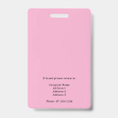 Moderne Press ID-badge met foto- en QR-code Badge (Achterkant)