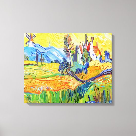 Moderne pressionistische kunstzomerrecensie canvas afdruk (Voorkant)
