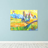 Moderne pressionistische kunstzomerrecensie canvas afdruk (Insitu (Houten vloer))