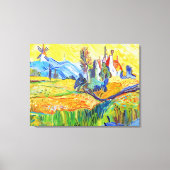 Moderne pressionistische kunstzomerrecensie canvas afdruk (Voorkant)