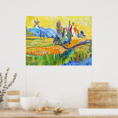 Moderne pressionistische kunstzomerrecensie poster (Keuken)