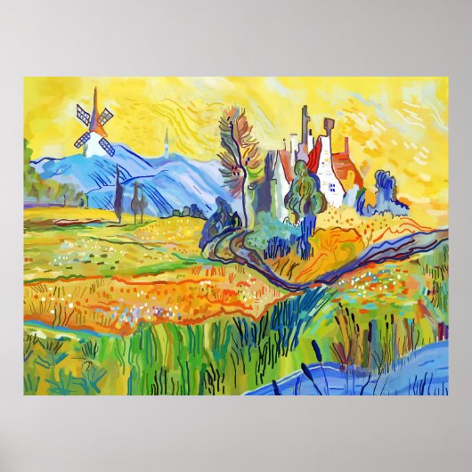 Moderne pressionistische kunstzomerrecensie poster (Voorkant)