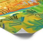 Moderne pressionistische kunstzomerrecensie poster (Hoek)