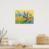 Moderne pressionistische kunstzomerrecensie poster (Keuken)