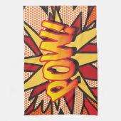Moderne pret-comicbook-popart POW Theedoek (Verticaal)