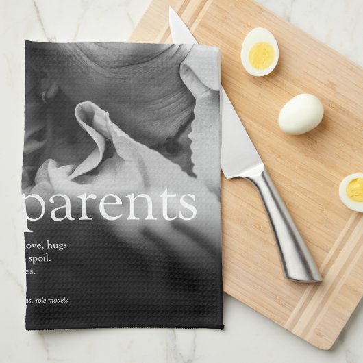 Moderne Pret Foto Ouders Definitie Theedoek (Quarter Fold)